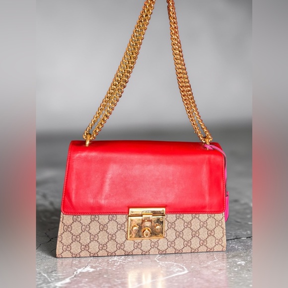 Gucci GG Supreme Padlock Medium Crossbody Shoulder Bag 🩷❤️ - Picture 4 of 14